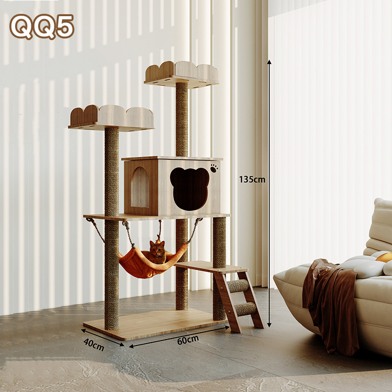 Marco de escalada para gatos al por mayor de fábrica, marco de escalada para gatos grande integrado de lujo, nido para gatos de lujo, árbol para gatos, hogar para gatos