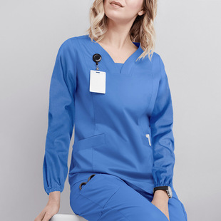 2021 Amazon wash clothes autumn and winter long-sleeved top surgical clothes brush hand clothes surgical clothes isolation clothes overalls