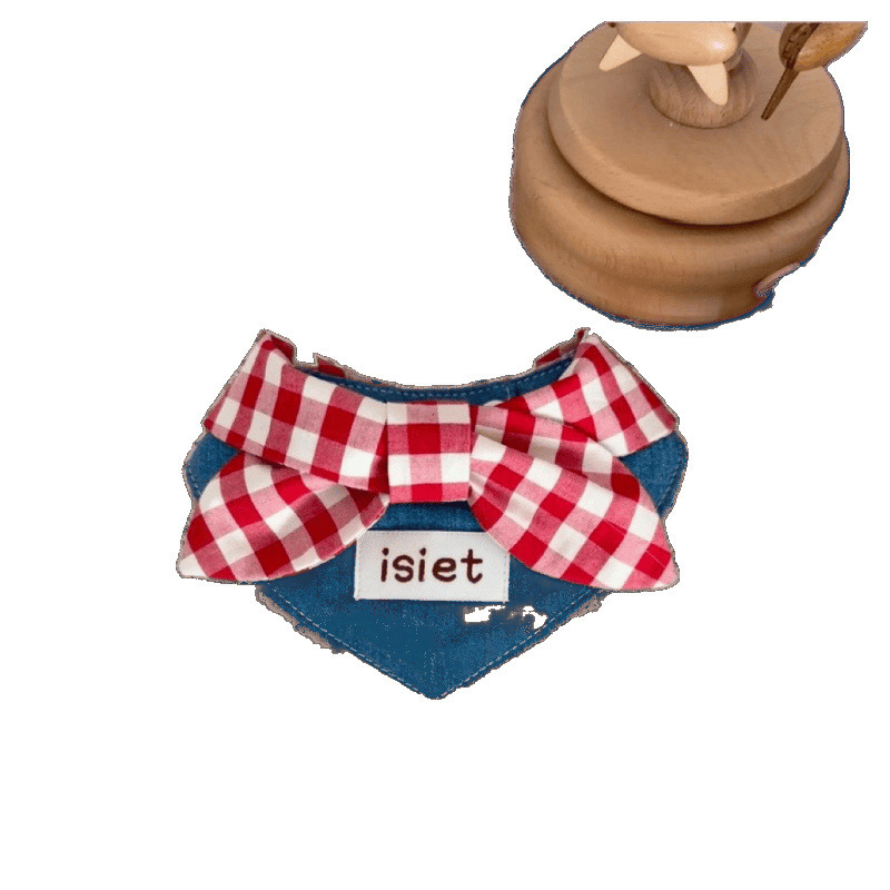 Pet buckle viento pequeño perro buck toallas de saliva triángulo toallas gatos collar arco adorable gato perro Han