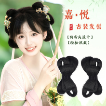 假发女髻一体式古风蝴蝶结假发包两侧秃子乐垫发包古装头饰发型