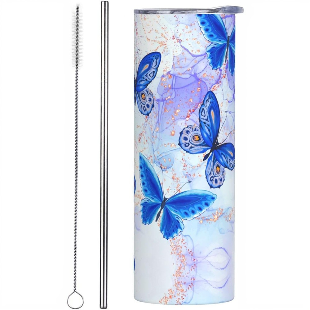 新款20oz双层保温不锈钢直筒杯 彩色3D打印图案 跨境亚马逊爆款