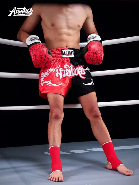 Color-Blocked Muay Thai Shorts, Durable, Simple and Stylish, for Boxing and Martial Arts Training, Quick-Drying, Trendy for Kids and Adults
