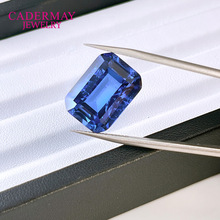 矢车菊蓝宝石天然切工祖母绿人工培育合成蓝宝石珠宝配石裸石批发