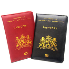 荷兰护照夹保护皮套跨境现货欧州旅行护照本收纳多功能放SIM卡槽