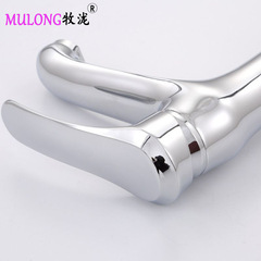 Makita all-copper basin faucet, above-ground washbasin hot and cold faucet, bathroom washbasin single-hole faucet