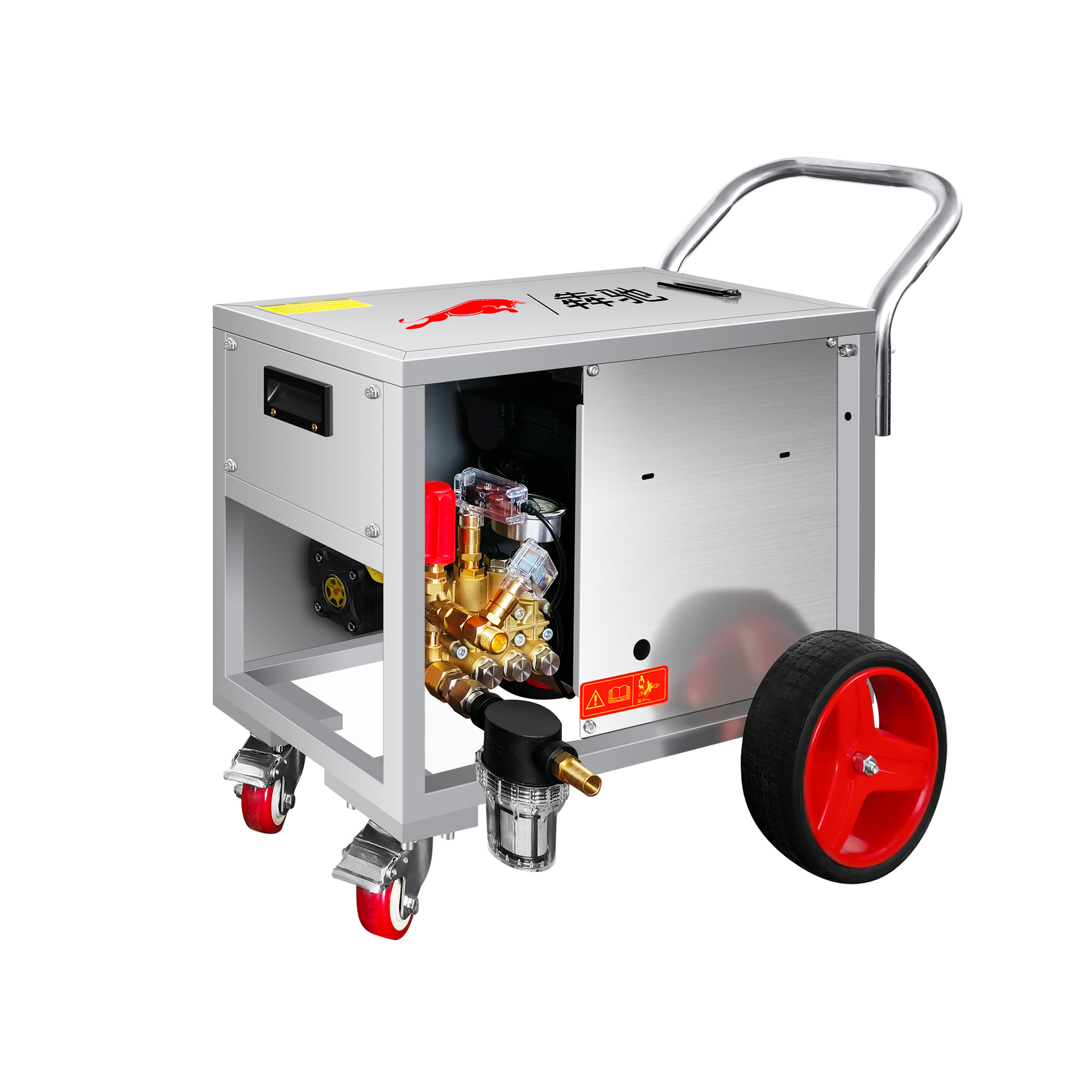 高压清洗机养殖场专用清洗机不锈钢外架防尘防水强力冲洗刷车泵