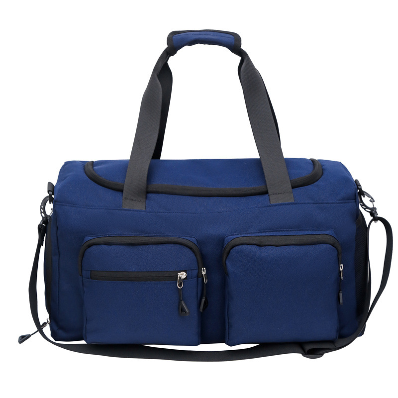 Bolso de equipaje deportivo de gran capacidad, bolso de viaje de corta distancia, bolso de fitness de marca de moda de color en contraste para hombres, bolso multifuncional de todo fósforo