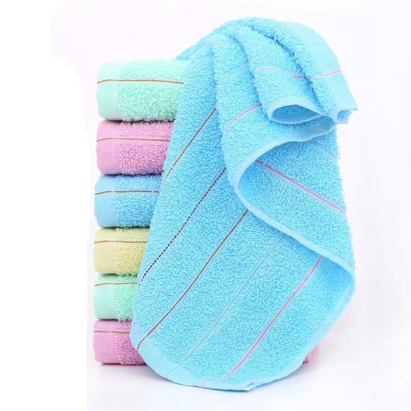 Small color stripe towel Wholesale cheap durable soft absorbent face towel night market running rivers and lakes home adult wedding