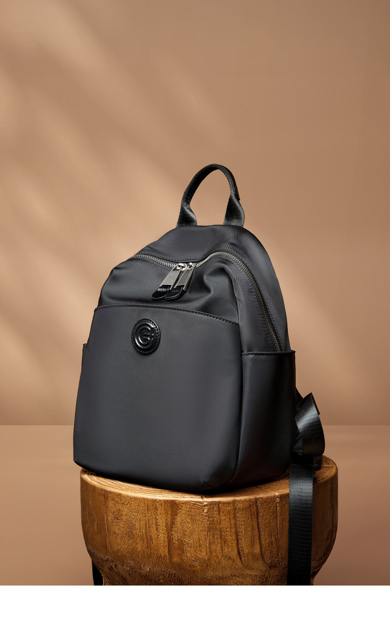 Oxford Cloth With Leather Multi Compartment Storage Backpack Commuter Large Capacity Designer Water Resistant Versatile_voghion.com