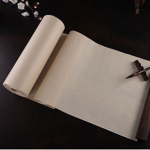 Wholesale thickened raw edge paper long roll antique rice half-cooked white rice paper calligraphy special paper large character paper wholesale