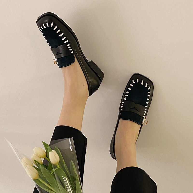 Chiko Ranita Square Toe Block Heels Loafer