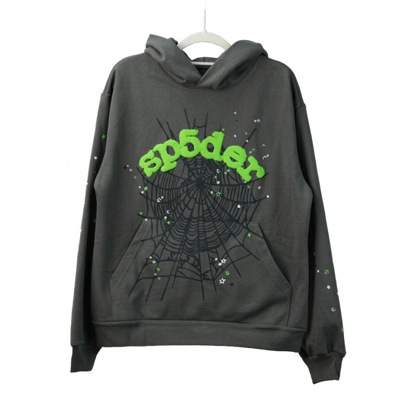 Sp5der Web Hoodie Charcoal