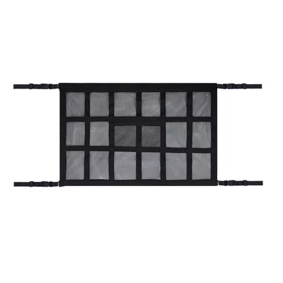 Luggage Net Pocket Hanging Car – Car storage bag/box - fifth-generation-black-18-grid-double-layer-double-pocket-luxury-model-7050cm