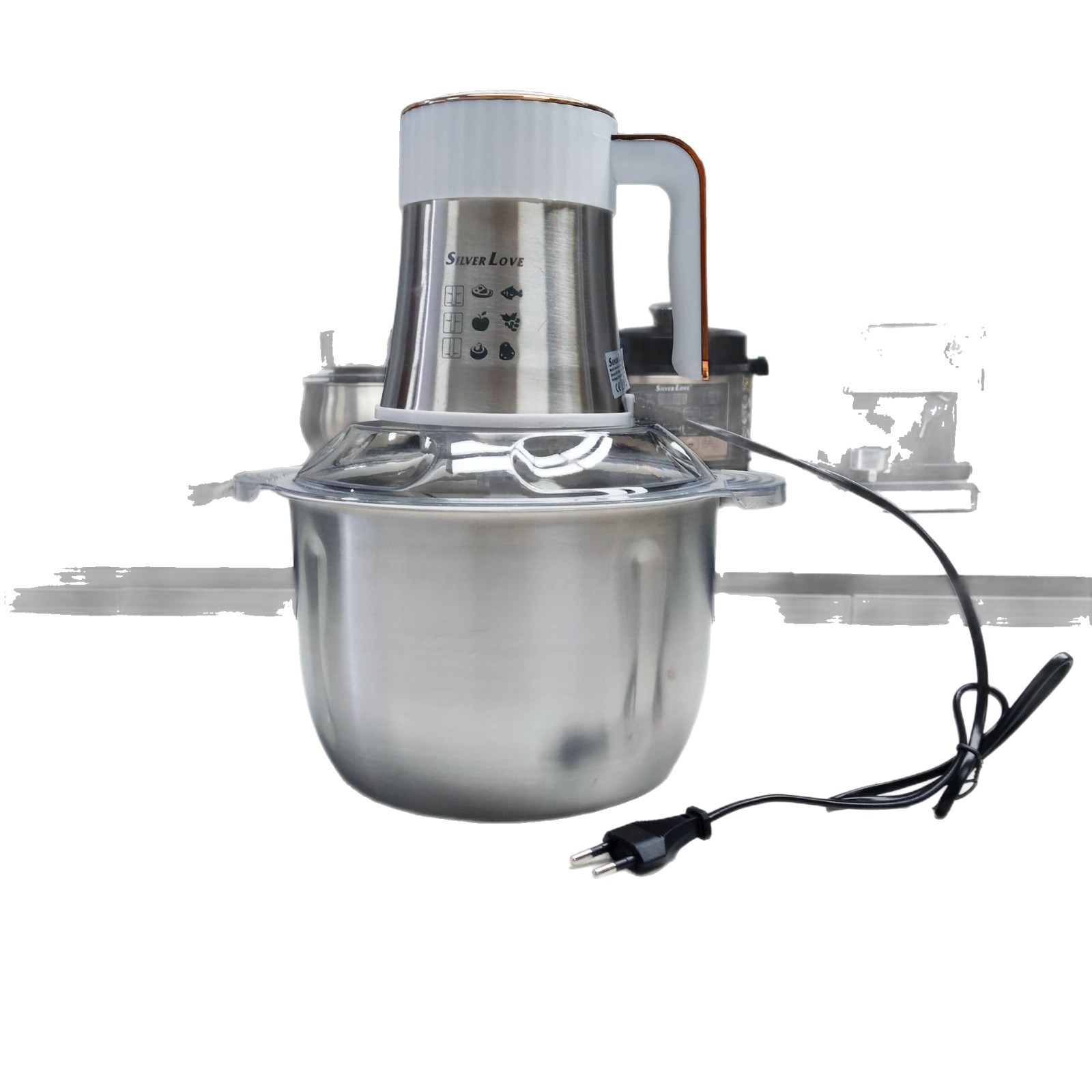 Comercio exterior exportación doméstica 5.0L molinillo de acero inoxidable cocinador multifuncional 5 engranajes molinillo de carne de alta potencia