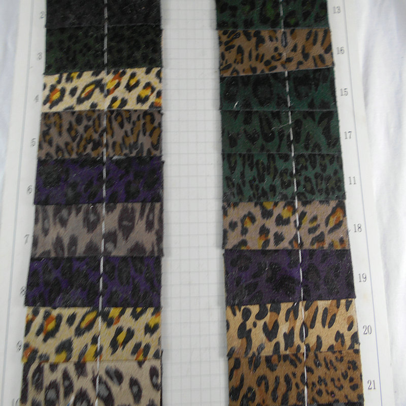 弹力印花豹纹仿皮绒复合底鸡皮绒贴合鹿皮绒印花豹圈鞋材箱包面料