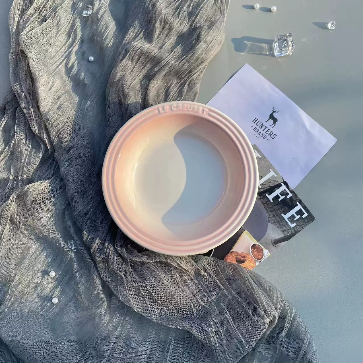 Керамическая посуда Le Creuset Cool Ceramics 15см сетевая тарелка-поднос глубокая круглая, подарочная коробка, вариации цвета