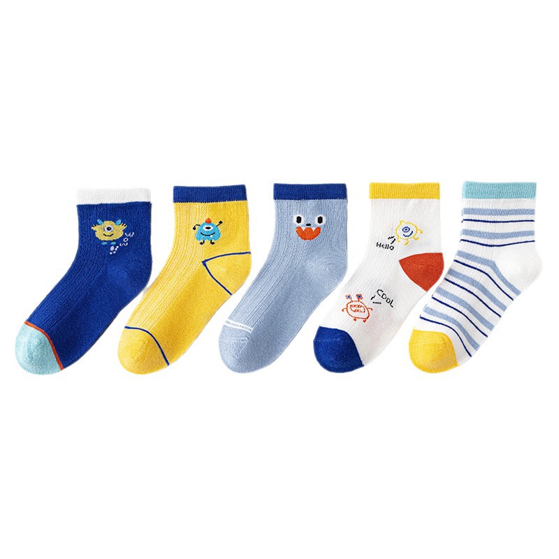 Nuevos calcetines de dibujos animados para niños calcetines de algodón de malla delgados de verano para niños y niñas antiodorante calcetines al por mayor