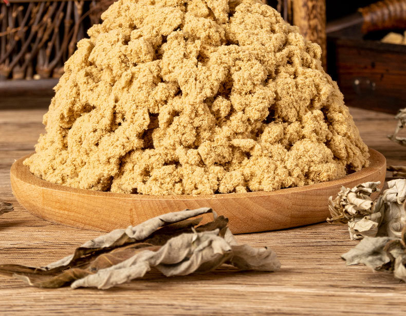 Five Year Aged Moxa Wool 50:1 Ai Rong Golden Moxa Floss 500g Bulk for Moxibustion Sticks and Cones overview