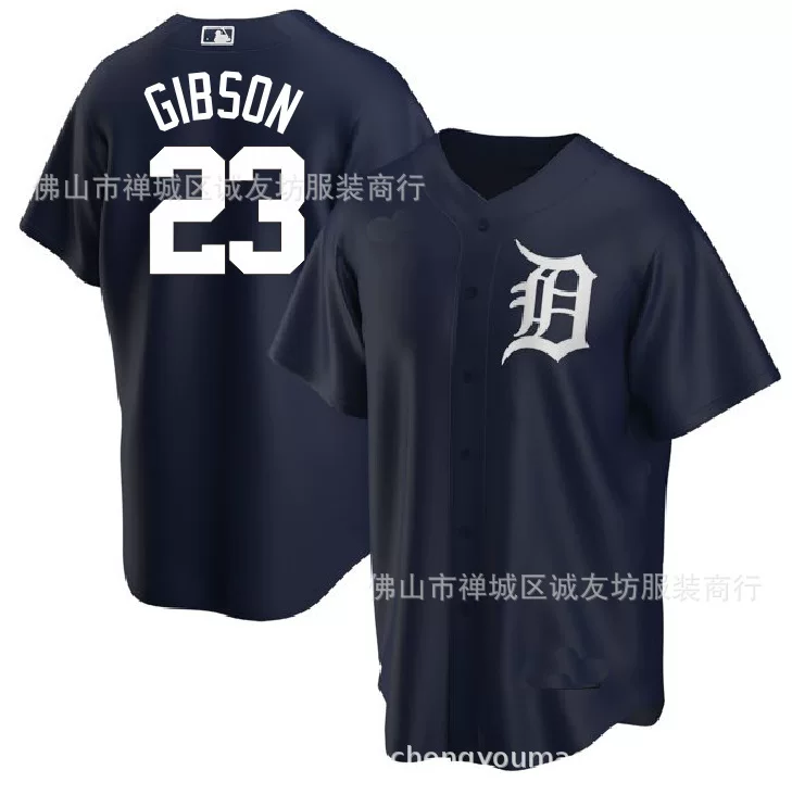 Бейсбольная майка Tiger 23 Deep Blue Fan MLB Tigers Gibson
