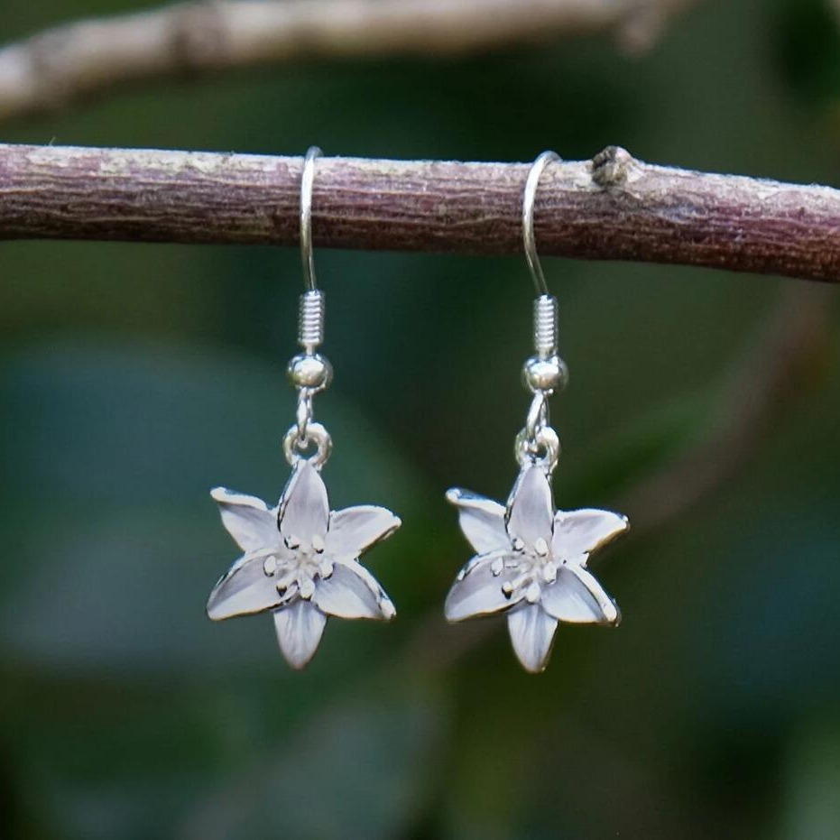 Cross-border Amazon New Cross-Bohemian Retro Lotus Pendant Alloy Women Earrings Earrings Wholesale