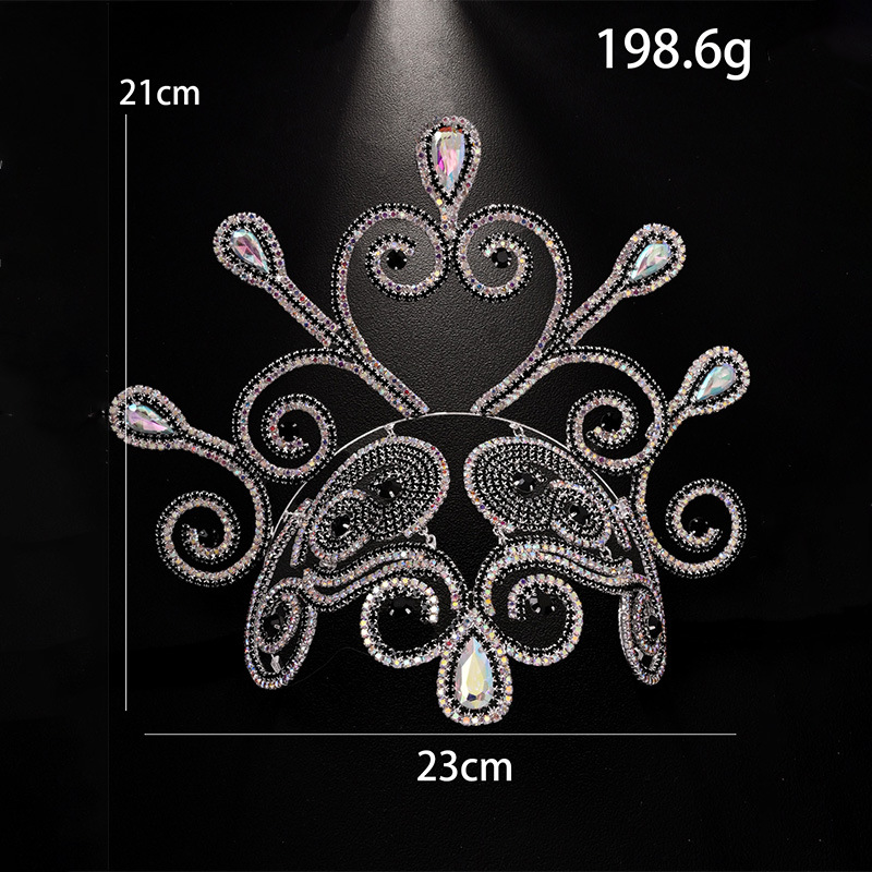 Europa y los Estados Unidos venden gota de agua personalidad exagerada correa de cabello de diamante accesorios de espectáculo de escenario banda de cabeza femenina