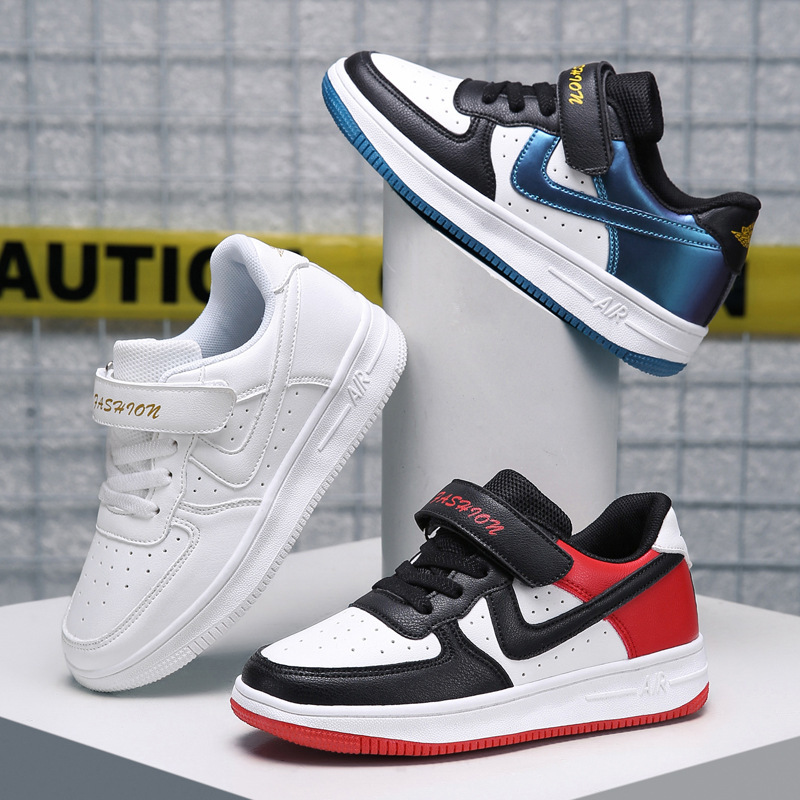 Comercio exterior zapatos infantiles zapatos de skate blanco zapatos infantiles zapatos blancos zapatos para niños primavera y otoño 2025 nuevos estudiantes niñas