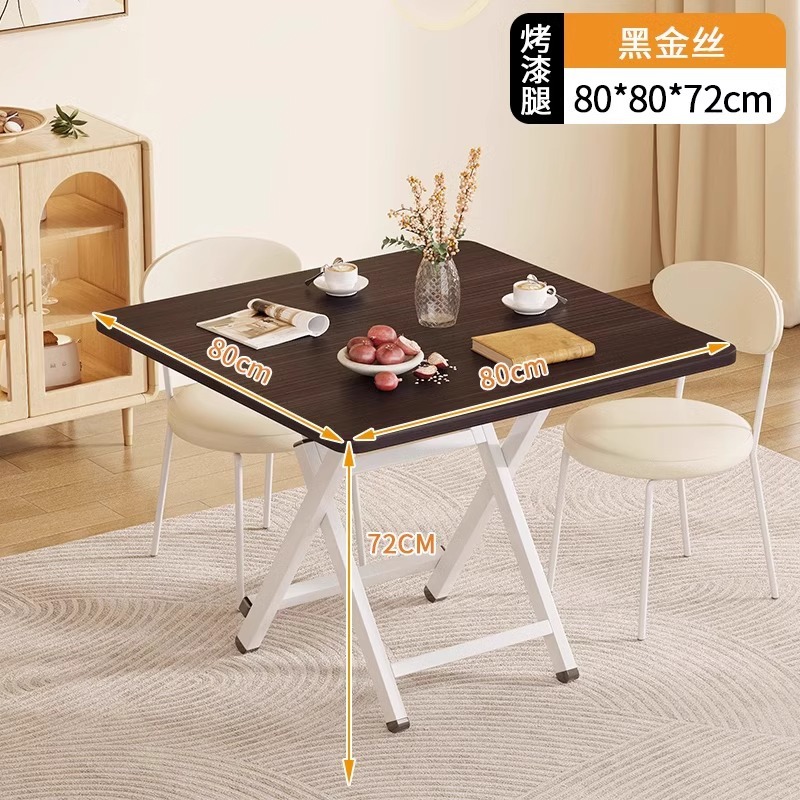 Mesa de comedor plegable, mesa redonda simple, mesa de alquiler, mesa portátil al aire libre, mesa de comedor cuadrada