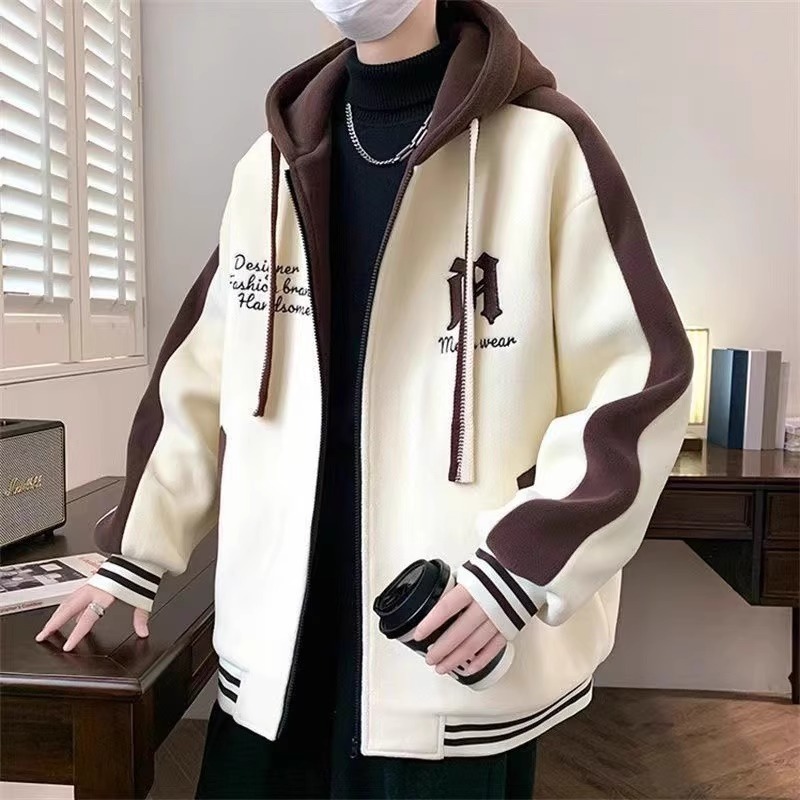 高初中学生外套春秋款青少年男孩帅气潮流大童棒球服夹克大码装|undefined