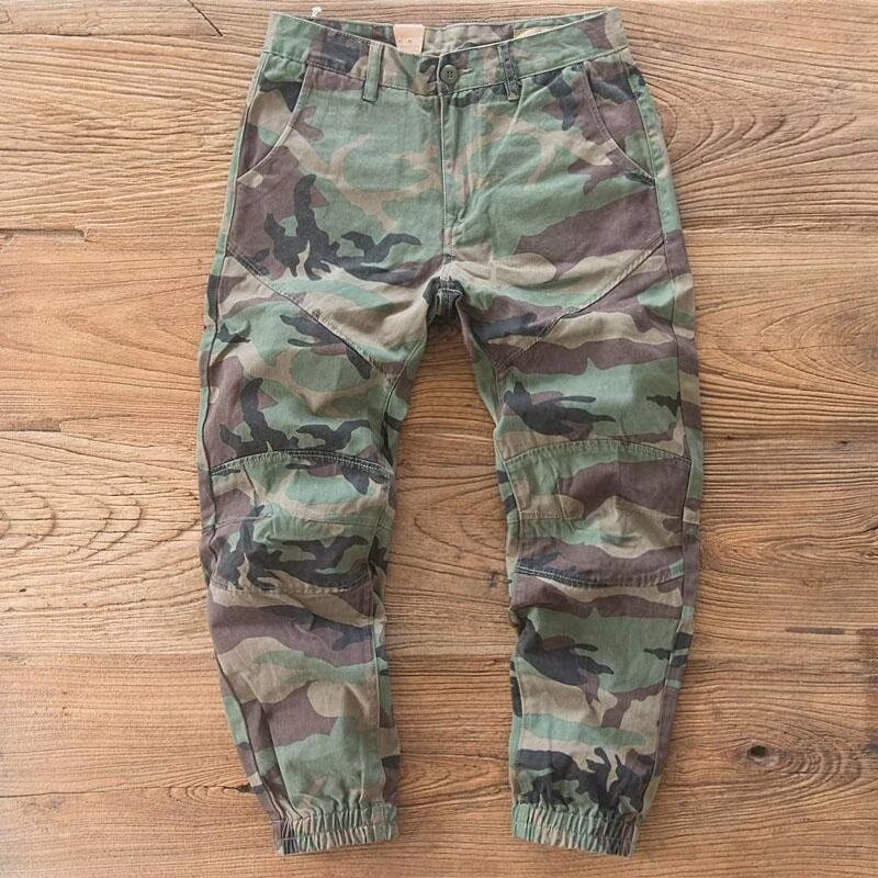 2025 spring and autumn new camouflage overalls men's loose toe casual pants all-match casual pants
