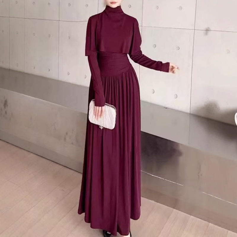 Design fashionable solid color elastic elegant trench coat