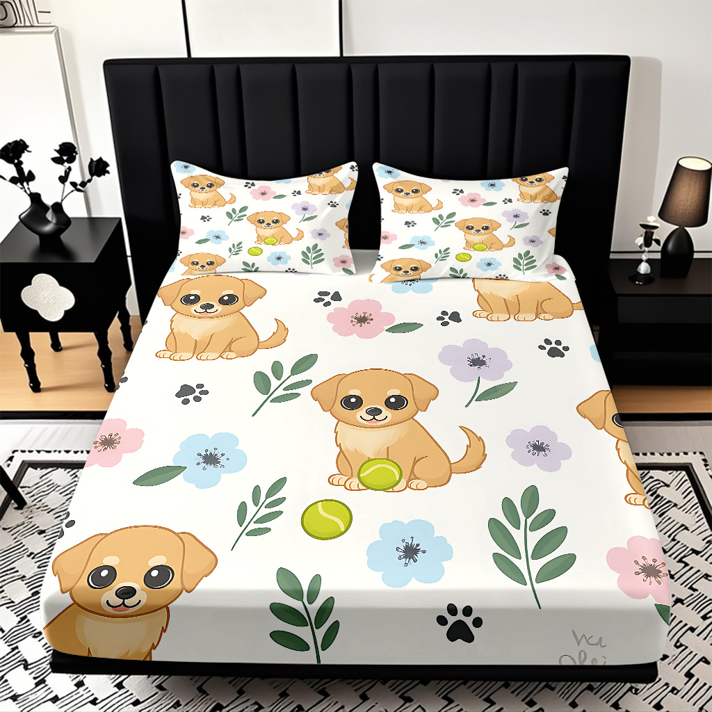 TEMU / JIT Transfronterizo para dibujos animados lindos cachorros cama de piel de cama de cama de cama de cama para diseñar