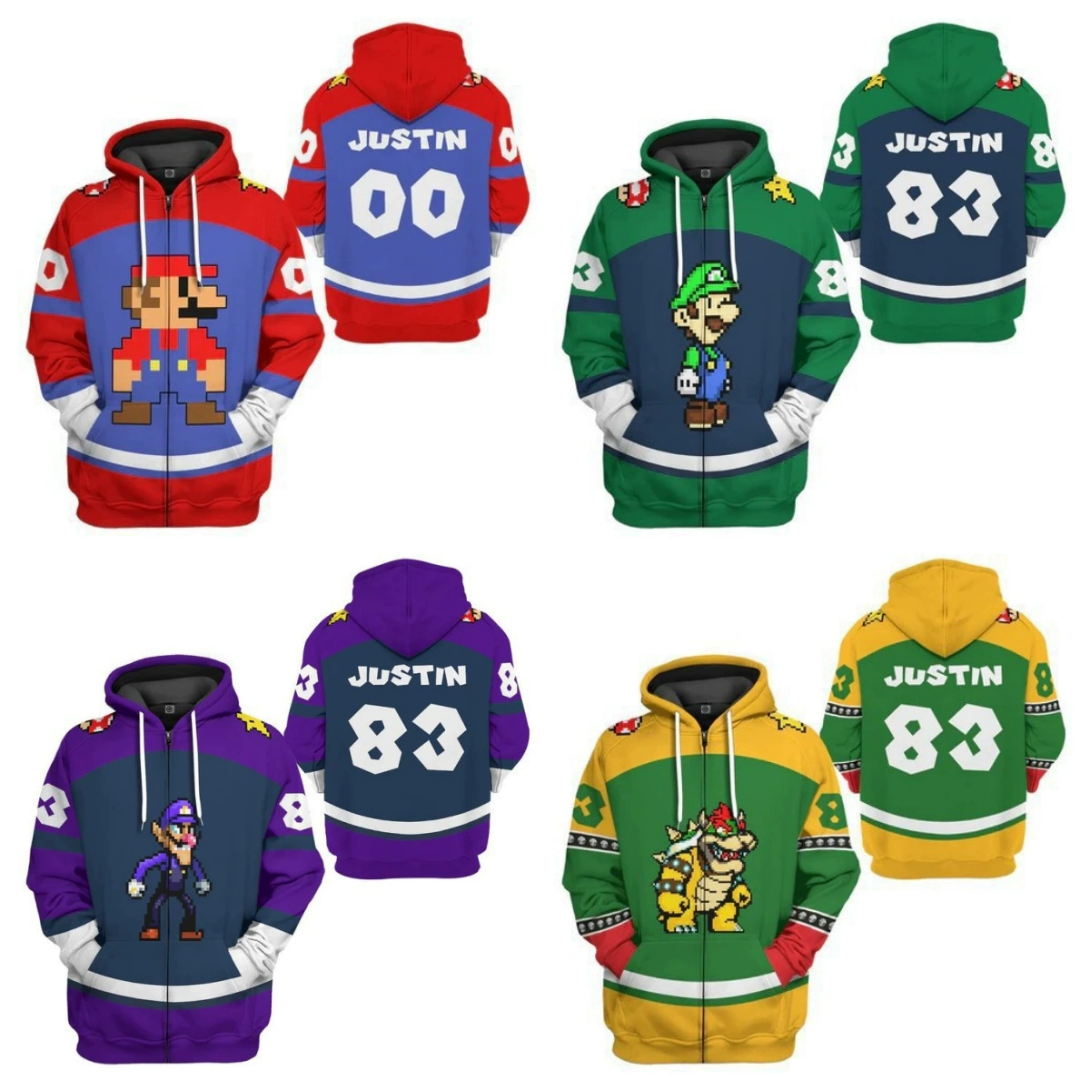 Трансграничный новый супер лошадиный свитер на молнии для родителей и детей с мультяшным мультфильмом для косплея с цифровой печатью