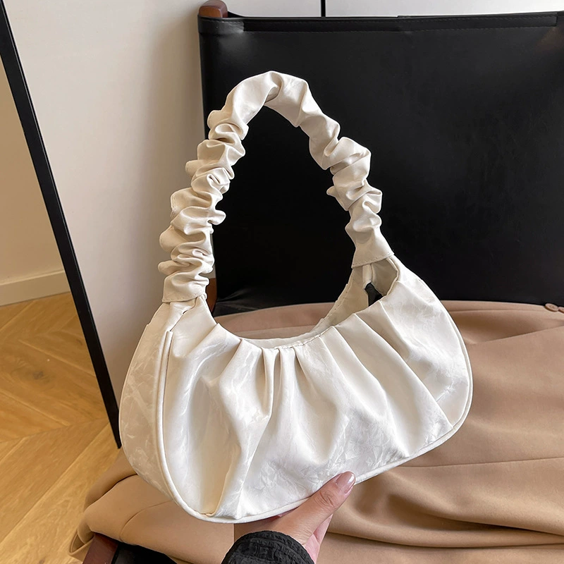 Плечная сумка one-shoulder, сумка подмышечная с рюшированной ручкой, компактная 20,75×6,25×9,25 см