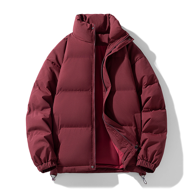 Hombre de algodón chaqueta de algodón hombre 2024 invierno grueso calentamiento juvenil casual chaqueta de algodón sólido fábrica de chaqueta al por mayor