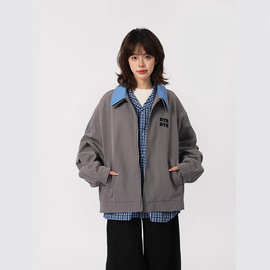 2026新款日系复古水洗做旧夹克男女春秋款潮牌宽松休闲外套