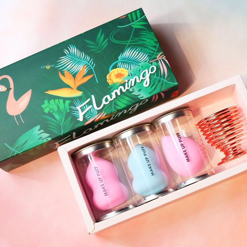 Factory direct beauty egg set hydrophilic non-latex gourd powder puff beauty tools spot a generation of hair