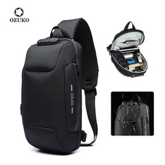 ozuko new men's chest bag trendy sports crossbody bag men's outdoor tactical waterproof men's bag shoulder bag