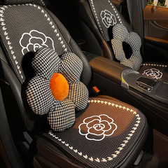 Car seat cushion for all seasons, summer ice silk breathable mesh cool pad, single back seat cushion, simple goddess style