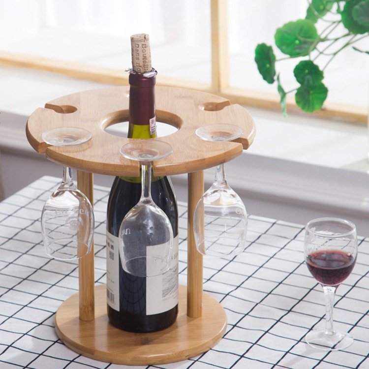 Bamboo Wine Rack Desktop Wine Glass Rack Goblet Upside down Drain Rack Bamboo Household Wine Rack Red Wine Glass Storage Rack