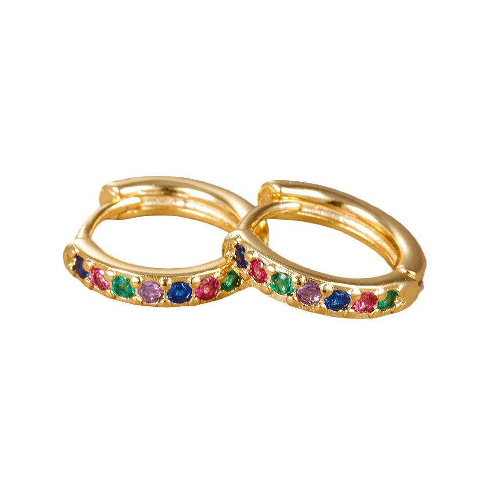 15g Weight Rhinestones Inlay Material Earrings Classification 1 Pair Quantity Daily Occasion Copper Material Geometric Pattern Women's Gender Plating, Inlay Design Simple Style Style 1 Pair Simple Style Geometric Plating Inlay Copper Rhinestones Earrings 24