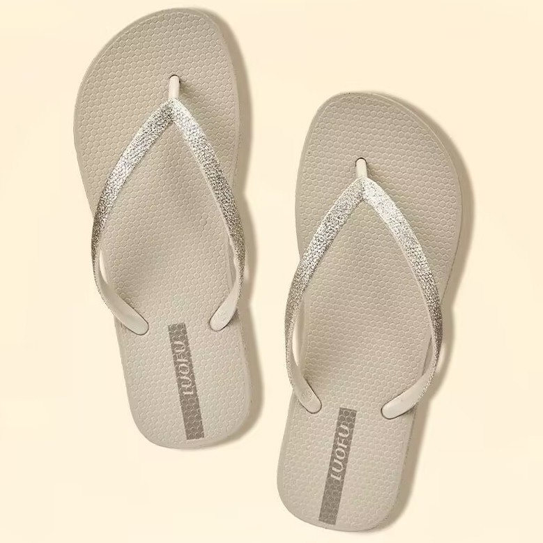 Zapatillas antideslizantes cómodas, zapatillas de vacaciones, zapatillas de viento, zapatillas de playa de talón plano en verano