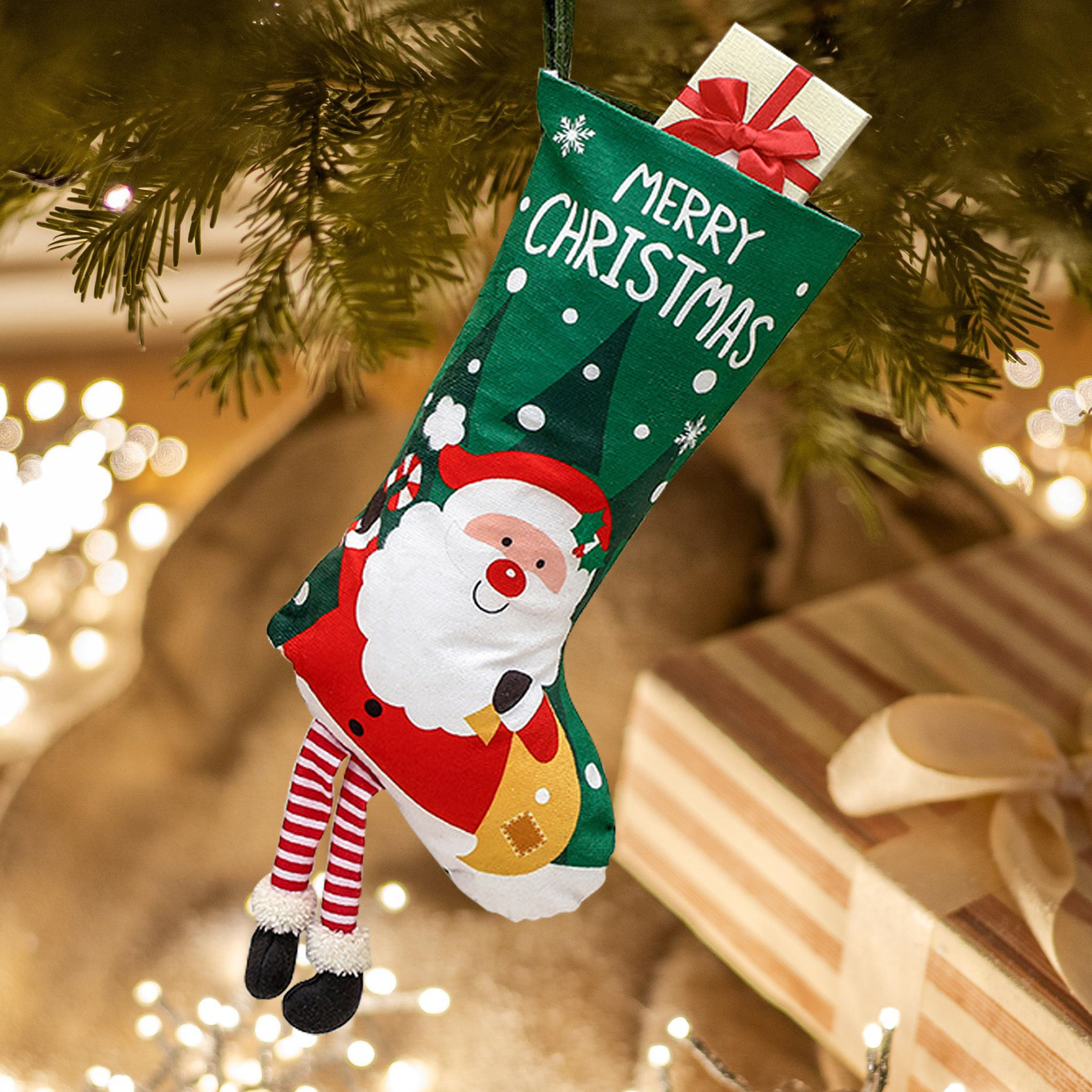 New Socks, Gift Socks Decorations, Christmas Tree Pendants, Candy Bags, Hanging Decorations_voghion.com
