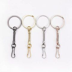 金属の掛け金のuディスクのキーホルダーの蛇の鎖の朱丹は麻の輪のロブスターバックルのdiyのバックルの多目的の短いチェーンのバックルを掛けます。