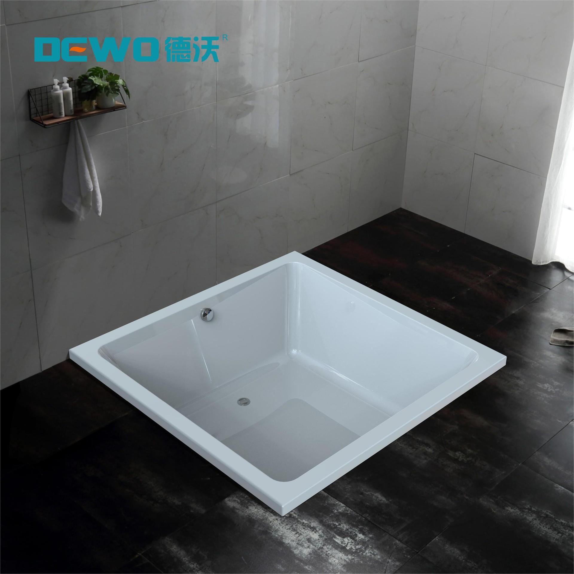 Devo bathroom factory design hotel engineering acrylic embedded independent adult bathtub