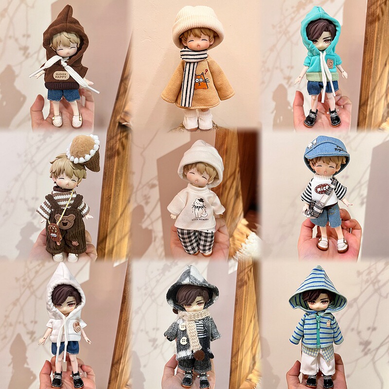 Ob11 Doll Clothes Alternative to Ymy-Gsc 1/8 1/12 Bjd Dress-Up Set 16- 17cm Doll Dress Daily Wear Outfit Ob11 Doll Clothes Alternative to Ymy-Gsc 1/8 1/12 Bjd Dress-Up Set 16- 17cm Doll Dress Daily Wear Outfit