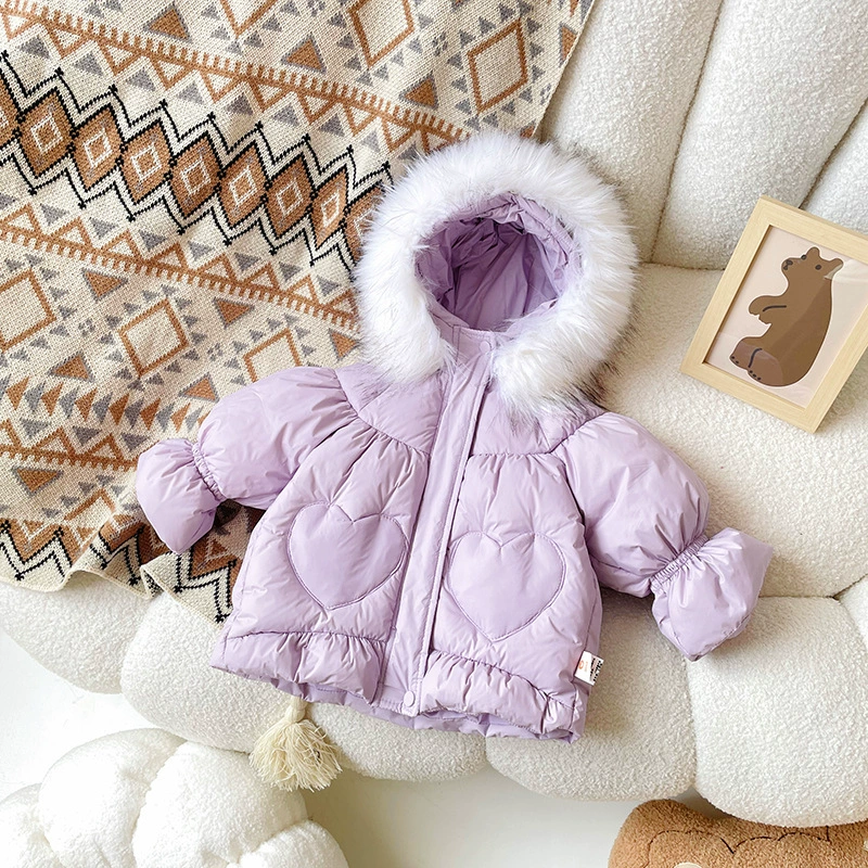 Зимний детский пуховик бархатная куртка (в наличии на складе) утиный пух