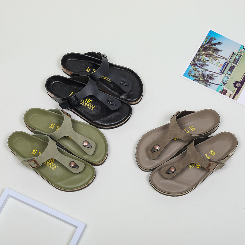 Flip-Flops Men's Non-Slip Wear-Resistant Outer Wear Casual Trendy Brand 4546 Large Size Beach Shoes Men's Sandals Fashionable and Casual