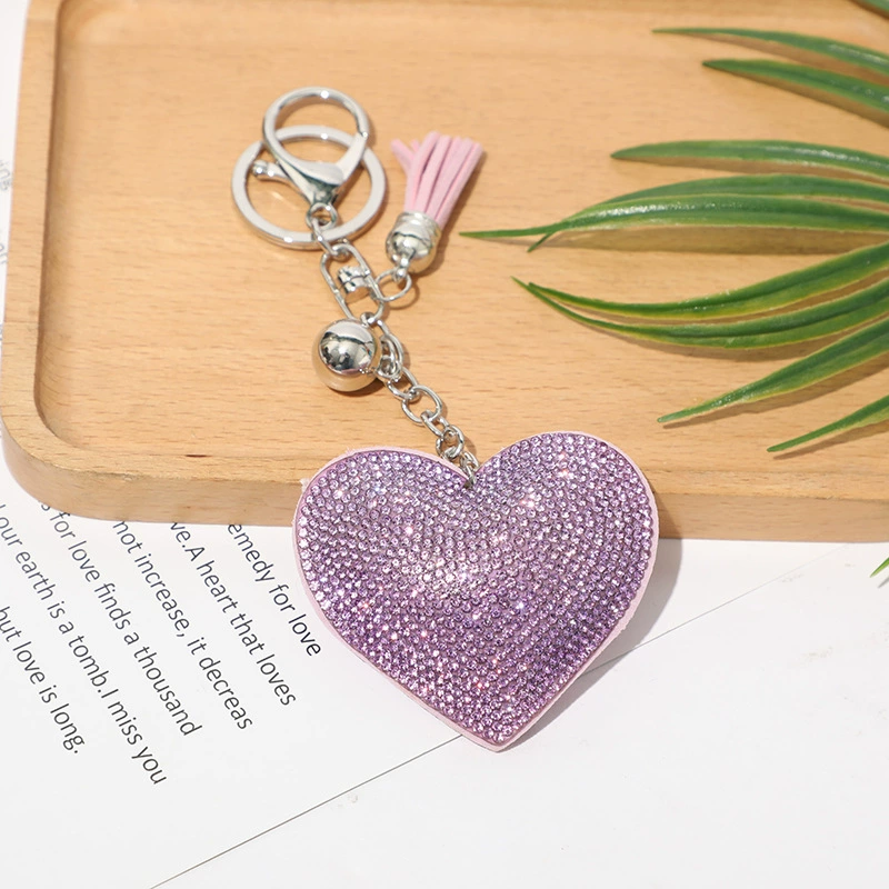 Брелок (в стиле Chanel) сердце с кисточкой, аксессуар DIY, 9×8×2 см