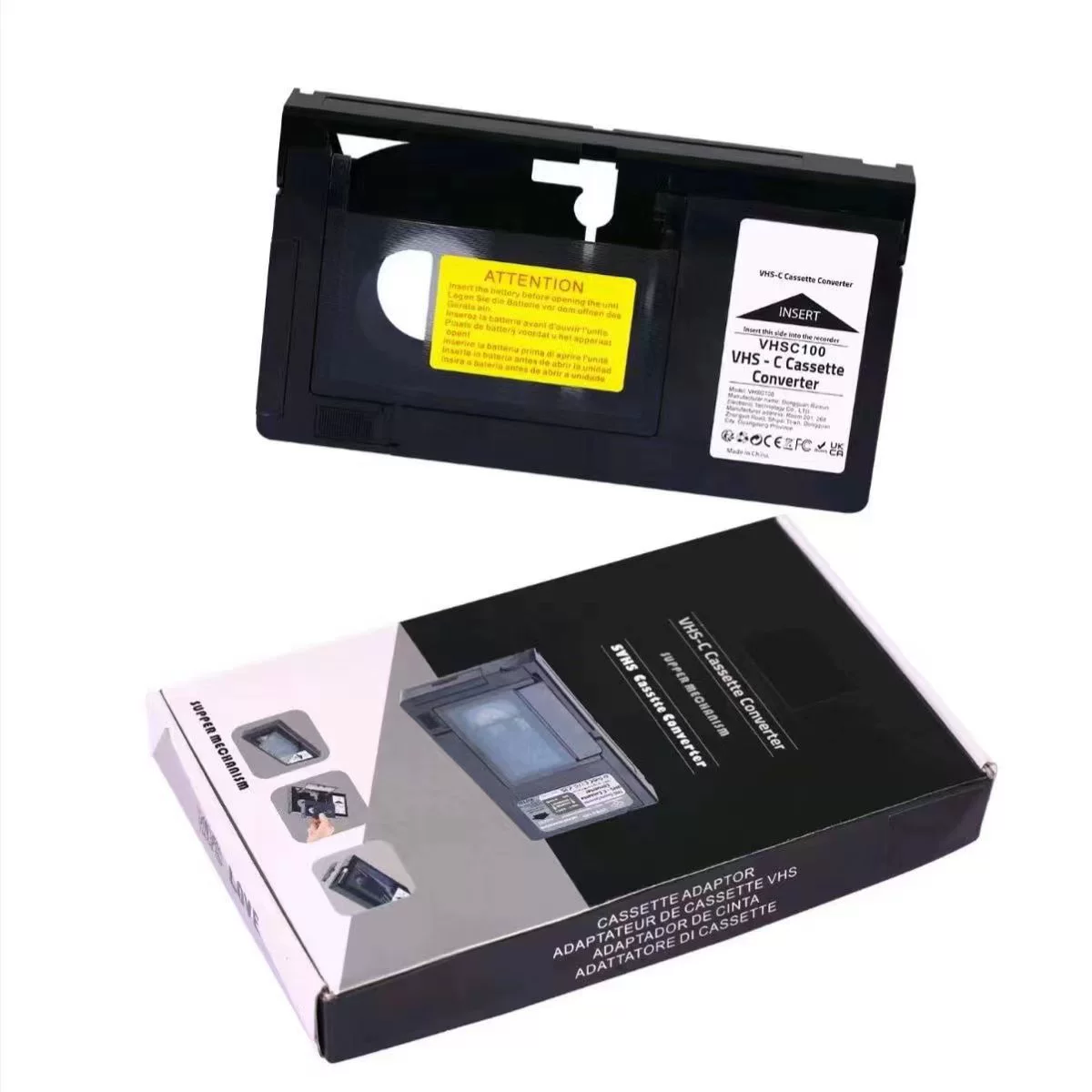Прямой видеокассета VHS в VHSC, конвертер коробка роторная коробка minid/hi8 не совместим