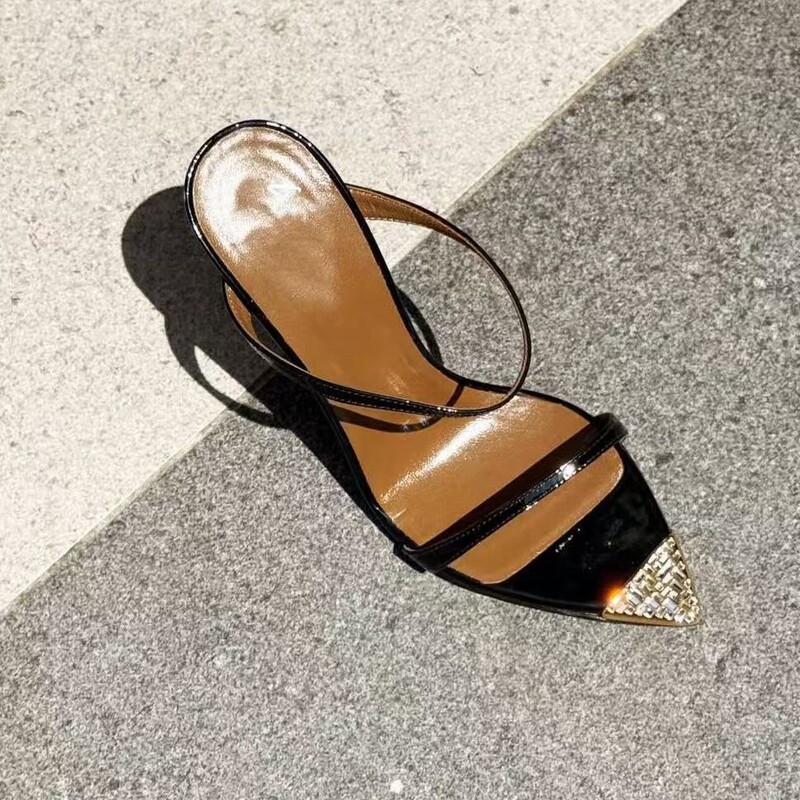 25 Years New Pointed Toe Rhinestone Gold High Stiletto Shoes Sexy Open Toe Banquet Ladies Sandals One-Strap Sandals Slippers 25 Years New Pointed Toe Rhinestone Gold High Stiletto Shoes Sexy Open Toe Banquet Ladies Sandals One-Strap Sandals Slippers